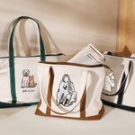 Sac fourre-tout Oxford brodé avec le nom de l'animal Cadeau d'anniversaire de la fête des mères pour les amoureux de leur animal de compagnie