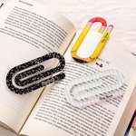 Personalised Pencil Notebook Jumbo Paperclip Acrylic Bookmark Clip Set of 3 with Surname Teacher's Day Appreciation Gift for Teachers Read Lovers