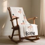 Personalisierte niedliche Stockente weiche Decke mit Namen und Quasten Kinderzimmer Dekoration Geburtstag Baby Dusche Geschenk für neugeborenes Kind