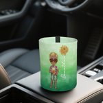 Henkilökohtainen sarjakuvahahmo syntymä kukka akvarelli roikkuu auton roskakori nimi auton lisävaruste syntymäpäivälahja perheelle auton omistaja