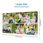 Personnalisé 8 Photos Collage Antidérapant Tapis de Souris Grande Taille Accessoire de Bureau Cadeau d'Anniversaire pour Etudiants Collègues Amis