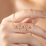 Henkilökohtainen Dainty 1-6 Dog Paw Print kaulakoru nimi Pet Korut Syntymäpäivä Vuosipäivä Memorial lahja menetys Pet