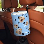 Gepersonaliseerde 1-3 huisdier gezicht foto's schattige poten opknoping auto prullenbak auto-accessoires reizen verjaardagscadeau voor dierenliefhebbers