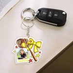 Llavero acrílico personalizado con foto de béisbol y nombre del equipo Día del partido Regalo de cumpleaños para los amantes del deporte