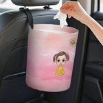 Henkilökohtainen sarjakuvahahmo syntymä kukka akvarelli roikkuu auton roskakori nimi auton lisävaruste syntymäpäivälahja perheelle auton omistaja