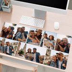Personnalisé 8 Photos Collage Antidérapant Tapis de Souris Grande Taille Accessoire de Bureau Cadeau d'Anniversaire pour Etudiants Collègues Amis
