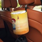 Henkilökohtainen sarjakuvahahmo syntymä kukka akvarelli roikkuu auton roskakori nimi auton lisävaruste syntymäpäivälahja perheelle auton omistaja