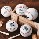 Personalized Baseball Field Bats Gloves Design Baseball with Name and Number Birthday Father's Day Team Gift for Dad Baseball Player