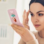 Personalized Cartoon Ballet Girl Double-Sided Makeup Mirror with LED Light and Name Birthday Gift for Ballerina Girl Ballet Lovers