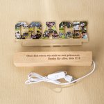 Personalisiertes COACH 10 Foto-Collage Acryl LED-Nachtlicht mit Text Gravur und Holzsockel Geburtstag Ruhestand Team Dankeschön Geschenk für Trainer