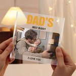 Personalized Daddy Papa Photo Square Acrylic Plaque with Nickname and Texts Father's Day Birthday Gift for Dad Grandpa