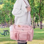 Bolsa de viaje grande con nombre y correa para el hombro Personalizada Chica Bailarina de dibujos animados Accesorios deportivos Regalo de cumpleaños para ella