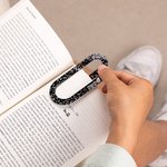 Personalised Pencil Notebook Jumbo Paperclip Acrylic Bookmark Clip Set of 3 with Surname Teacher's Day Appreciation Gift for Teachers Read Lovers