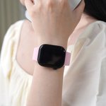 Personalized Sun Moon Multicolor Silicone Watch Band for Apple with Engraved Name Birthday Anniversary Gift for Friends