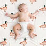 Personalisierte niedliche Stockente weiche Decke mit Namen und Quasten Kinderzimmer Dekoration Geburtstag Baby Dusche Geschenk für neugeborenes Kind