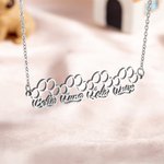 Henkilökohtainen Dainty 1-6 Dog Paw Print kaulakoru nimi Pet Korut Syntymäpäivä Vuosipäivä Memorial lahja menetys Pet
