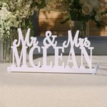Personalized Mr & Mrs Name Sign with Last Name Party Desk Wedding Decor Gift for Newlyweds