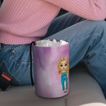 Henkilökohtainen sarjakuvahahmo syntymä kukka akvarelli roikkuu auton roskakori nimi auton lisävaruste syntymäpäivälahja perheelle auton omistaja