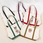 Personalized Embroidered 1-4 Dog Cat Pet Portrait Photos Oxford Tote Bag with Names Birthday Mother's Day Gift for Pet Mom Lover