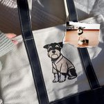 Sac fourre-tout Oxford brodé avec le nom de l'animal Cadeau d'anniversaire de la fête des mères pour les amoureux de leur animal de compagnie