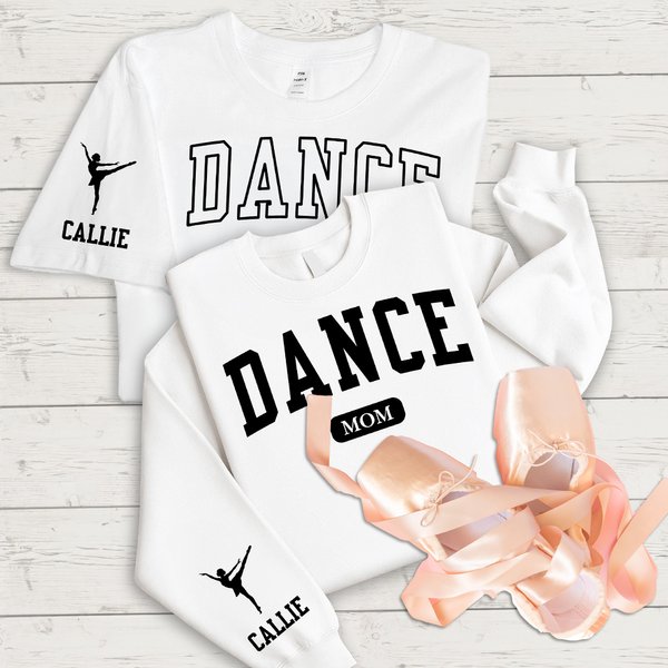 Personalizzato Balletto Hip-Hop Danza Silhouette T-shirt Felpa con cappuccio con nome e nickname Regalo di compleanno per ballerini