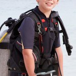 Personalized Hands-Free Quick Braid BCD Attach Scuba Fin & Dive Mask Carrier with Text and Whistle Buckle Snorkeling Accessory Gift for Diving Lovers