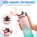 Personalisierte Cartoon-Charakter Geburtsblume Farbverlaufe Sport Wasserflasche mit Namen Geburtstag Geschenk für Familie