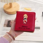 Personalized Cartoon Office Character PU Leather Sticky Note Holder with Name and Position Office Supplies Birthday Gift for Colleague Educator