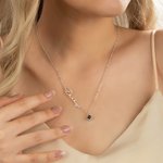 Personalized Photo Projection Nameplate Necklace Dainty Jewelry with Name Birthday Anniversary Gift for Girlfriend Mother Women