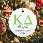 Personalized Greek Letters Sorority Christmas Ornament with Text Tree Decor Graduation Gift for Sisters Friends | Callie × Affinity Licensing