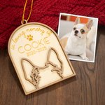 Orejas de perro personalizadas con nombre y año grabados Decoración del árbol de Navidad Regalo de condolencia para dueños de perros
