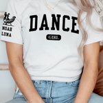 Personalizzato Balletto Hip-Hop Danza Silhouette T-shirt Felpa con cappuccio con nome e nickname Regalo di compleanno per ballerini