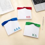 Personalized Sorority Theme Bow Ribbon Greek Letter Notepad Celebrations Gift for Sisters Friends | Callie × Affinity Licensing