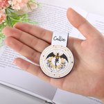 Personalised Fourth Wing Dragon Reflective Magnetic Bookmark Clip with Name and Card Birthday Gift for Fantasy Lovers Book Lovers