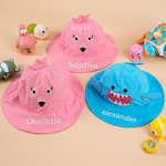 Chapeau de soleil pour enfant avec nom brodé pour les activités de plein air et les voyages d'été Cadeau pour les garçons et les filles