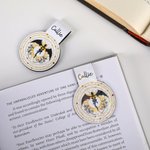 Personalised Fourth Wing Dragon Reflective Magnetic Bookmark Clip with Name and Card Birthday Gift for Fantasy Lovers Book Lovers