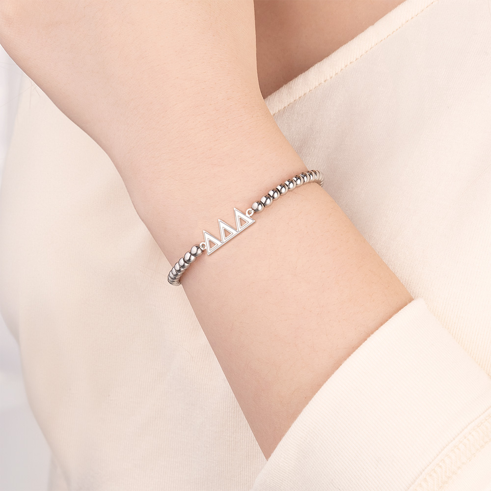 Bracelet personnalisé de lettres grecques en perles Réunion de sororité Cadeau d'anniversaire pour les sœurs | Callie × Affinity Licensing