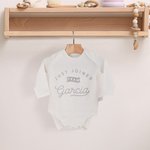 Personalized Just Joined Team 100% Cotton Soft Baby Bodysuit Knot Hat Pants Set with Name Coming Home Outfit Birthday Baby Shower Gift for Newborns