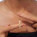 Personalised Equestrian Stirrup Name Pendant Necklace Dainty Jewellery Birthday Anniversary Gift for Horse Lover Women