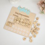 Personalised Name Daily Responsibilities Chore Chart with Hook and Loop and Token Daily Interactive Room Decor Birthday Gift for Kids Parents