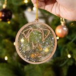 Orejas de perro personalizadas con nombre y año grabados Decoración del árbol de Navidad Regalo de condolencia para dueños de perros