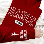 Personalizzato Balletto Hip-Hop Danza Silhouette T-shirt Felpa con cappuccio con nome e nickname Regalo di compleanno per ballerini