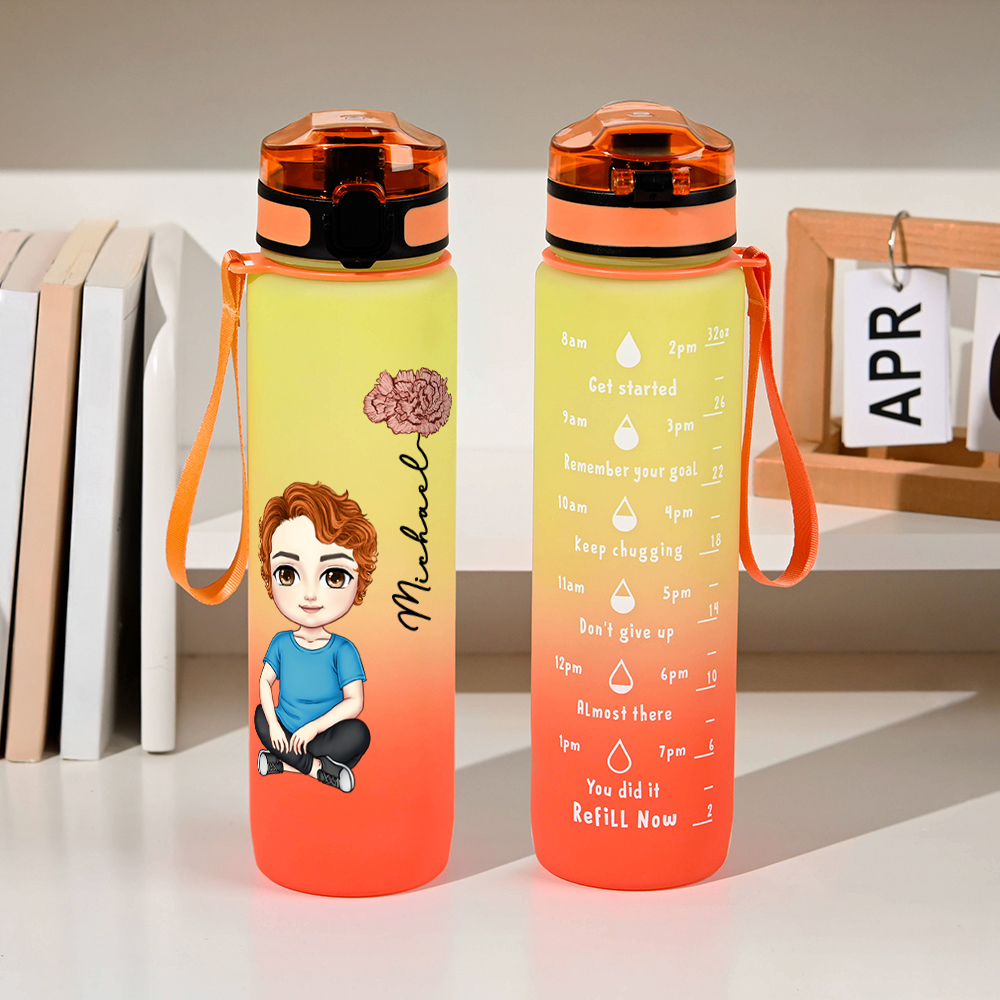 12 Stück Neonfarbene Kunststoff-Wasserflaschen – Set In Pink, Lila, Orange, Grün, Gelb, Blau