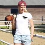 Personalisierte Multicolor Pferd Reiten Muster T-Shirt Sweatshirt Hoodie mit Namen Geburtstag Geschenk für Pferdeliebhaber