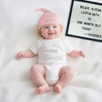 Personalized Just Joined Team 100% Cotton Soft Baby Bodysuit Knot Hat Pants Set with Name Coming Home Outfit Birthday Baby Shower Gift for Newborns