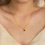 Personalized Photo Projection Nameplate Necklace Dainty Jewelry with Name Birthday Anniversary Gift for Girlfriend Mother Women