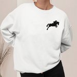 Personalisierte Multicolor Pferd Reiten Muster T-Shirt Sweatshirt Hoodie mit Namen Geburtstag Geschenk für Pferdeliebhaber