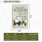 Personalized Cartoon Character Plant Flower Garden Flag with Name Garden Decorations Parents' Day Gift for Mom Grandma Family Gardening Lovers