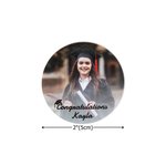 Henkilökohtainen valmistumisen valokuva tarroja nimi ja teksti asetettu 20 Favor Label Celebration Party Decor valmistuneille