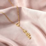 Personalised Equestrian Stirrup Name Pendant Necklace Dainty Jewellery Birthday Anniversary Gift for Horse Lover Women